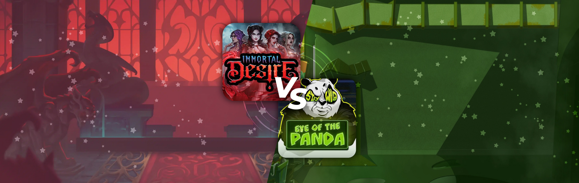 Slot Wars - Immortal Desire VS Eye of the Panda - Gamblersarea